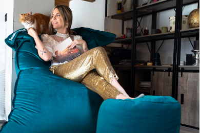 Marilyn Velours | Jumbo Bag