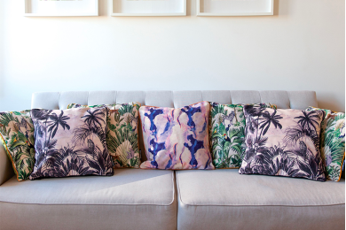 Coussin Velours Imprimé