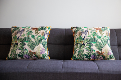 Coussin Velours Imprimé