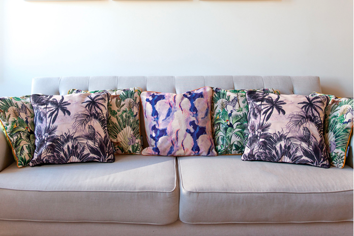 Coussin Velours Imprimé