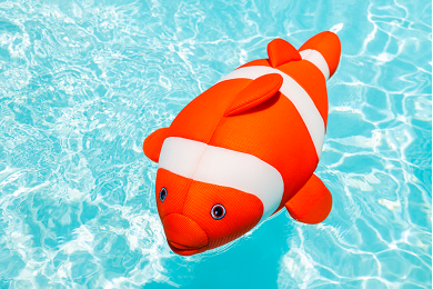 Pouf flottant Goldy le Poisson